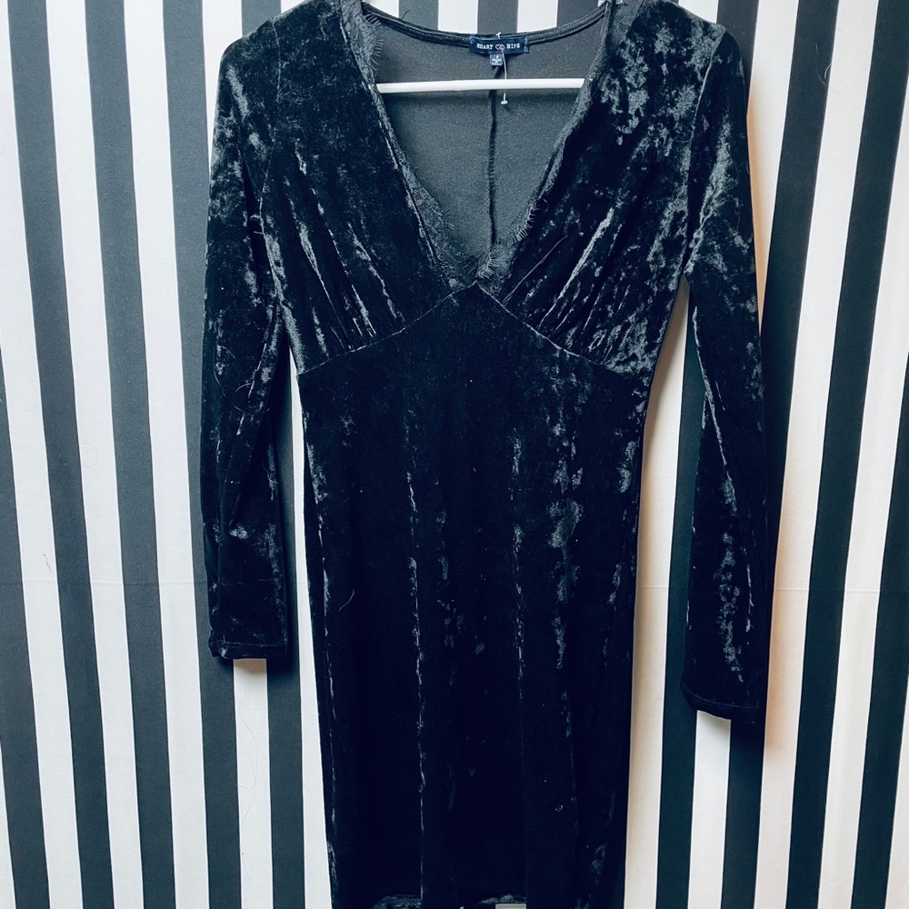 🖤Black Velvet Goth Dress🖤